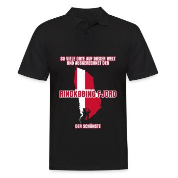 Ringkøbing Fjord in Dänemark - Männer Poloshirt - Schwarz - Vorne - Kai (181cm)