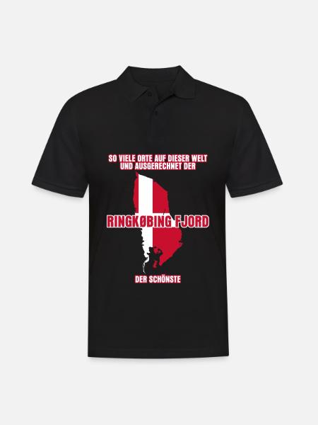 Ringkøbing Fjord in Dänemark - Männer Poloshirt - Schwarz