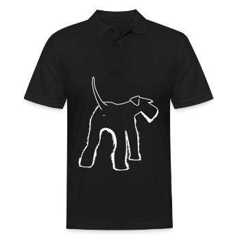 Le schnauzer vu de derrière les chiens - Polo Homme - noir - Devant - Kai (181cm)