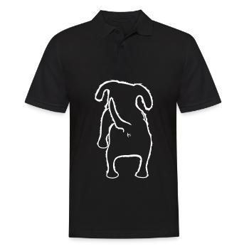 Teckel à poil dur de derrière les chiens - Polo Homme - noir - Devant - Kai (181cm)