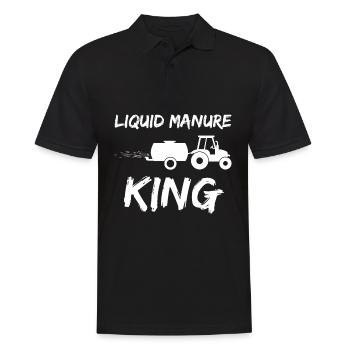 Farmer Farmers Driving manure Farmer - Men's Polo Shirt - black - Front - Kai (181cm)