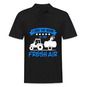 Farmer Farmer Farmer Manure Driving - Men's Polo Shirt - black - Front - Kai (181cm)