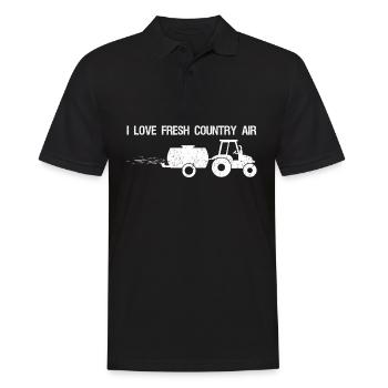 Farmer tractor manure driving farmer - Men's Polo Shirt - black - Front - Kai (181cm)