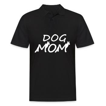 White Shepherd Mama - Men's Polo Shirt - black - Front - Kai (181cm)