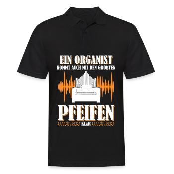 Orgel Orgelspieler Pfeifen Organist - Männer Poloshirt - Schwarz - Vorne - Kai (181cm)