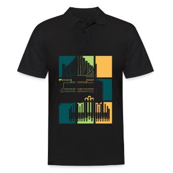 Orgel Retro Orgelspieler Organist - Männer Poloshirt - Schwarz - Vorne - Kai (181cm)