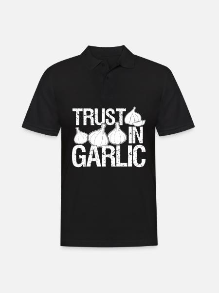 Trust in Garlic Garlic Clove - Men's Polo Shirt - black