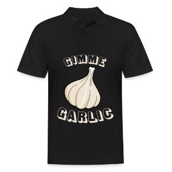 Knoblauch Spruch Knoblauchzehe - Männer Poloshirt - Schwarz - Vorne - Kai (181cm)