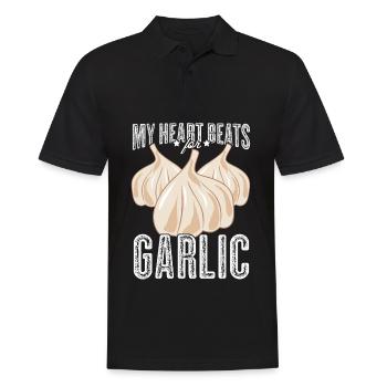Knoblauch Kochen Knoblauchzehe - Männer Poloshirt - Schwarz - Vorne - Kai (181cm)