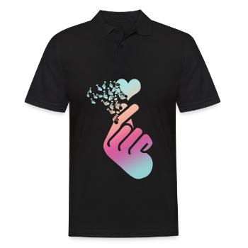 Kpop Heart Musique populaire coréenne K-Pop - Polo Homme - noir - Devant - Kai (181cm)