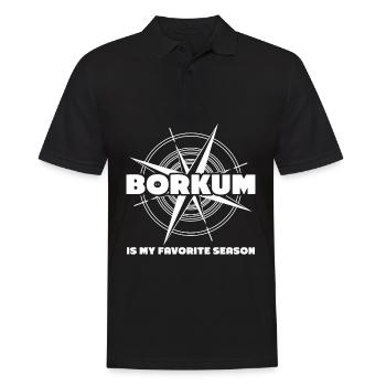 Borkum - Männer Poloshirt - Schwarz - Vorne - Kai (181cm)