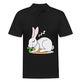 Rabbit with carrot sleeps rabbit rabbit - Men's Polo Shirt - black - Front - Kai (181cm)