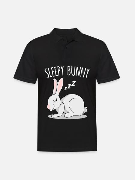 Rabbit Rabbit sleeping rabbit - Men's Polo Shirt - black
