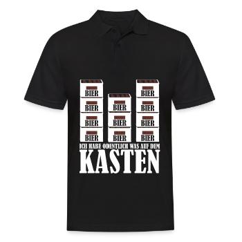 Bier trinken Bierkiste Vatertag - Männer Poloshirt - Schwarz - Vorne - Kai (181cm)