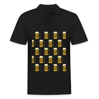 Beer cute beer glasses - Men's Polo Shirt - black - Front - Kai (181cm)