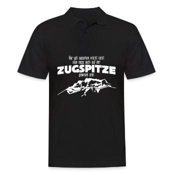 Zugspitze Berge Bergsteigen - Männer Poloshirt - Schwarz - Vorne - Kai (181cm)