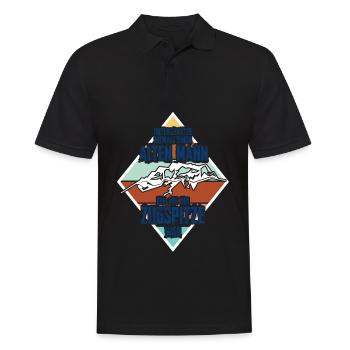 Zugspitze Berge - Männer Poloshirt - Schwarz - Vorne - Kai (181cm)