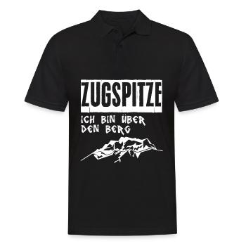 Zugspitze Berg Bergsteiger - Männer Poloshirt - Schwarz - Vorne - Kai (181cm)