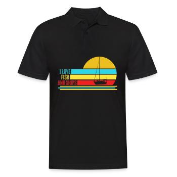 Pêche à voile et navires Capitaine Sailor - Polo Homme - noir - Devant - Kai (181cm)