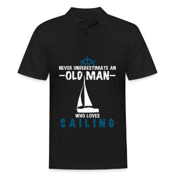 Sailing Sailboat Sailing Club - Men's Polo Shirt - black - Front - Kai (181cm)
