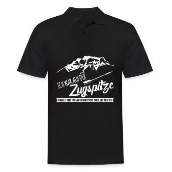 Zugspitze Berge Bergsteiger - Männer Poloshirt - Schwarz - Vorne - Kai (181cm)