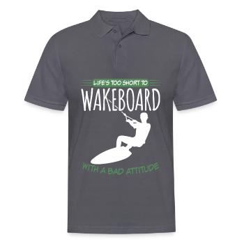 Wakeboarder Wakeboarding Wakeboard - Polo Homme - charbon - Devant - Nico (186cm)