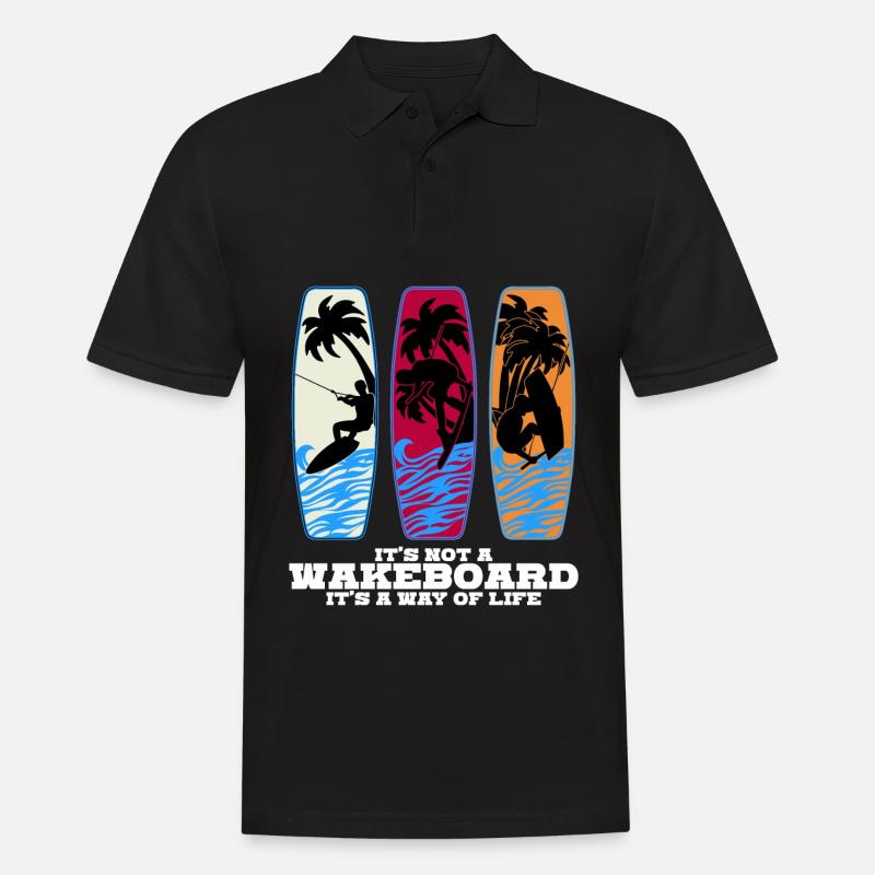 Wakeboard Wakeboarder Wakeboards - Polo Homme - noir