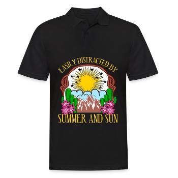 Summer and sun - Men's Polo Shirt - black - Front - Kai (181cm)