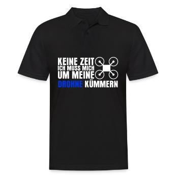 Drohne Quadrocopter Quadcopter - Männer Poloshirt - Schwarz - Vorne - Kai (181cm)