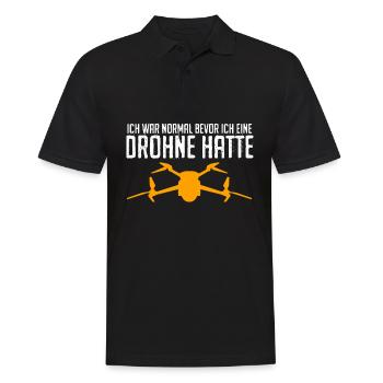 Quadrocopter Witz Drohne Quadcopter - Männer Poloshirt - Schwarz - Vorne - Kai (181cm)