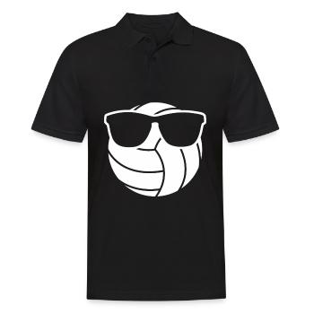 Beach Volleyball Sonnenbrille - Männer Poloshirt - Schwarz - Vorne - Kai (181cm)