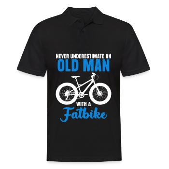 Fat Bike Old Man Fatbike - Männer Poloshirt - Schwarz - Vorne - Kai (181cm)