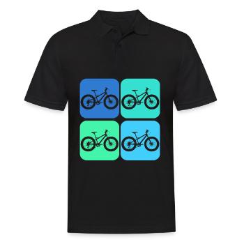 Fatbike retro Fat Bike - Männer Poloshirt - Schwarz - Vorne - Kai (181cm)