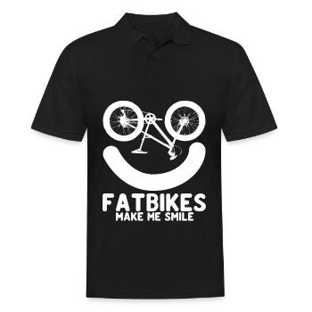 Fatbike Lächeln Fat Bike - Männer Poloshirt - Schwarz - Vorne - Kai (181cm)