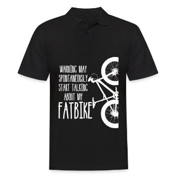 Fatbike Spruch Fat Bike - Männer Poloshirt - Schwarz - Vorne - Kai (181cm)