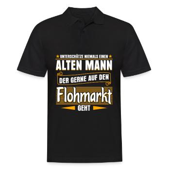 Flohmarkt Händler Trödelmarkt - Männer Poloshirt - Schwarz - Vorne - Kai (181cm)