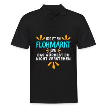Flohmarkt Witz Trödelmarkt - Männer Poloshirt - Schwarz - Vorne - Kai (181cm)