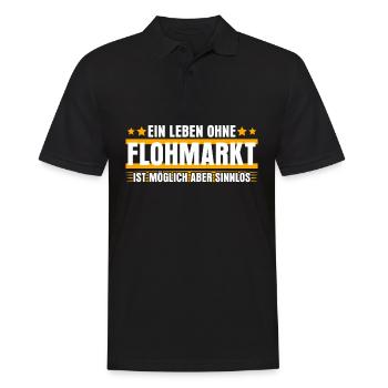 Trödelmarkt Witz Flohmarkt - Männer Poloshirt - Schwarz - Vorne - Kai (181cm)