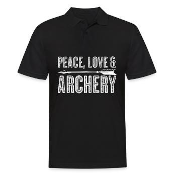 3D Archery Arrows Archery - Men's Polo Shirt - black - Front - Kai (181cm)