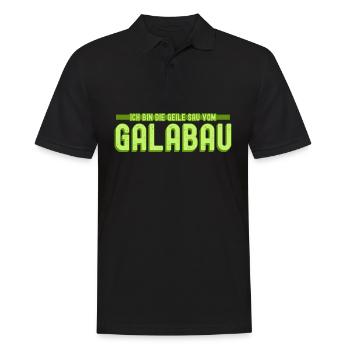 Galabauer Landschaftsgärtner Gartenbau - Männer Poloshirt - Schwarz - Vorne - Kai (181cm)
