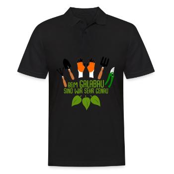 Galabauer Gartenbau Galabau Gärtner - Männer Poloshirt - Schwarz - Vorne - Kai (181cm)