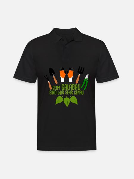 Galabauer Gartenbau Galabau Gärtner - Männer Poloshirt - Schwarz