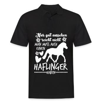 Haflinger Spruch Witz Haflingers - Männer Poloshirt - Schwarz - Vorne - Kai (181cm)