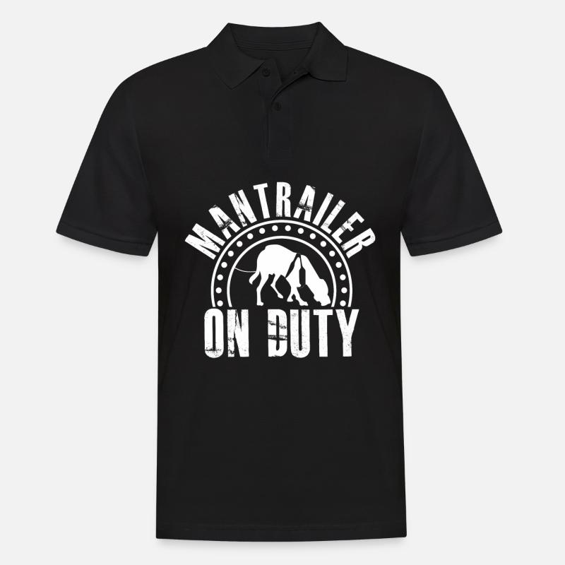 Mantrailing Suchhund Mantrailer - Männer Poloshirt - Schwarz