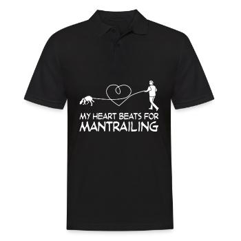 Mantrailer Dog Dogs Mantrailing - Men's Polo Shirt - black - Front - Kai (181cm)
