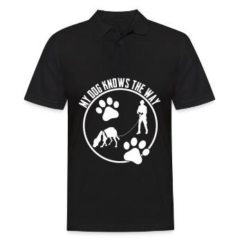 Mantrailing Dog Mantrailer Dogs - Men's Polo Shirt - black - Front - Kai (181cm)