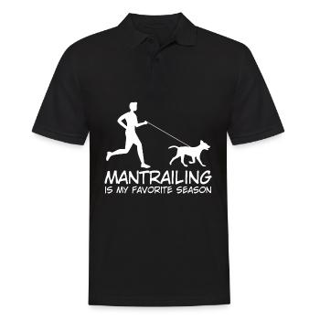 Mantrailing Dog Mantrailer Dogs - Men's Polo Shirt - black - Front - Kai (181cm)