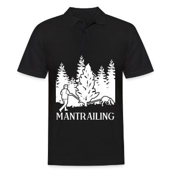 Mantrailing Mantrailer Dogs Forest Dog - Men's Polo Shirt - black - Front - Kai (181cm)