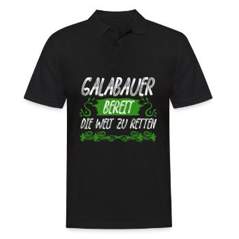 Galabau Galabauer Garten Gärtner - Männer Poloshirt - Schwarz - Vorne - Kai (181cm)