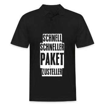 Paketbote Paket Paketzusteller - Männer Poloshirt - Schwarz - Vorne - Kai (181cm)